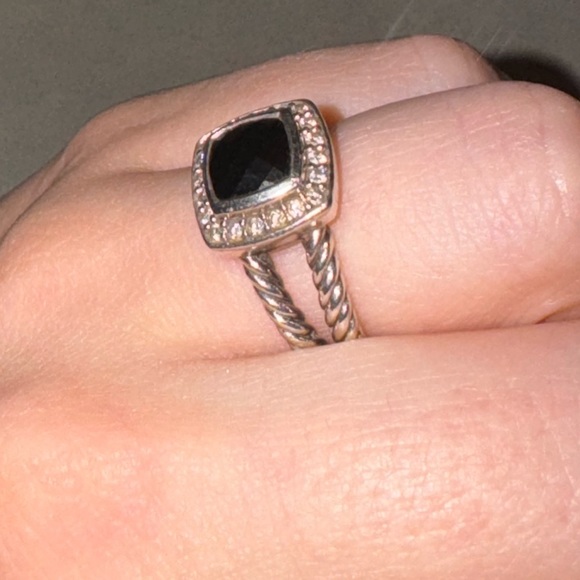 David Yurman Petite Albion Ring Black Onyx color. DY 925 style - Picture 9 of 10